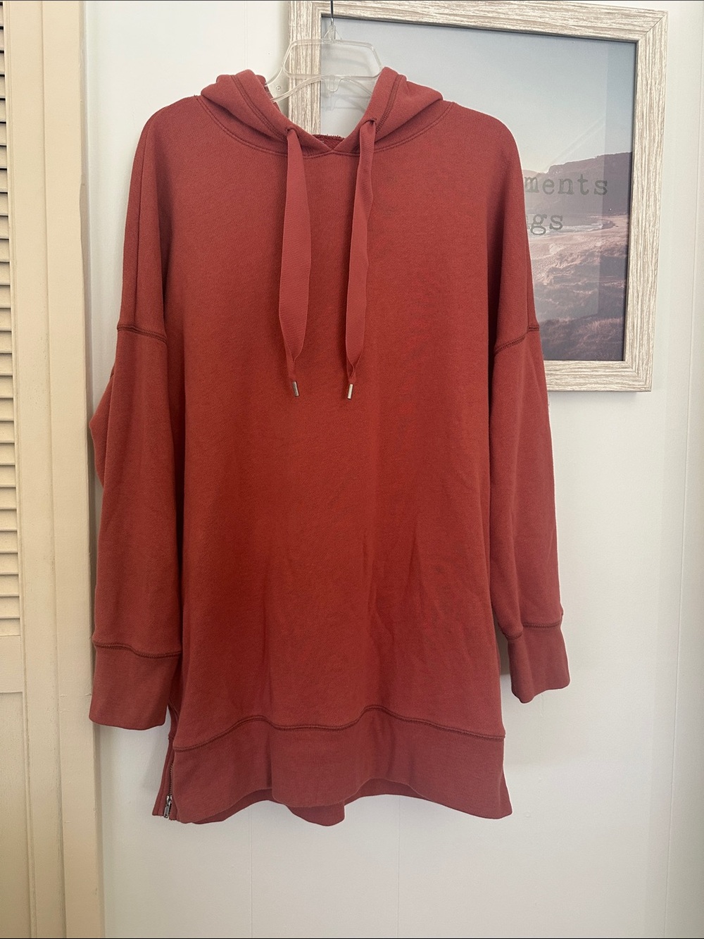 aerie Size XL Oversized Hoodie Sweatshirt in Rust